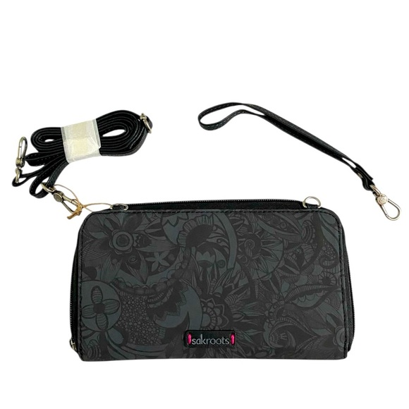New Sakroots Wallet Smartphone Crossbody Wrislet Bag - Picture 8 of 9